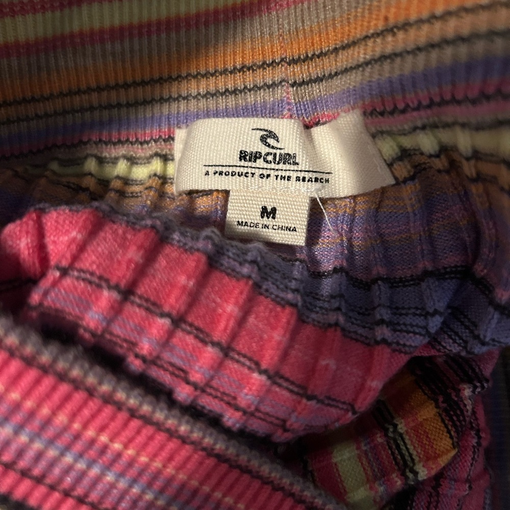 Rip Curl Palapa Ribbed‎ Colorful Stripe Midi Skirt - Picture 8 of 8